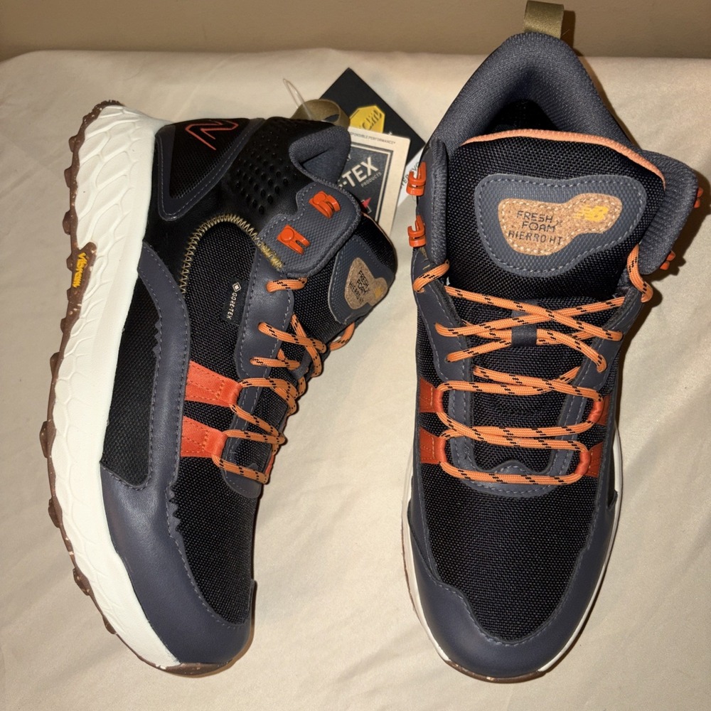 NEW Balance 10 B Fresh Foam X Hierro GTX Hiking Mid Sneaker Black Magnet $180